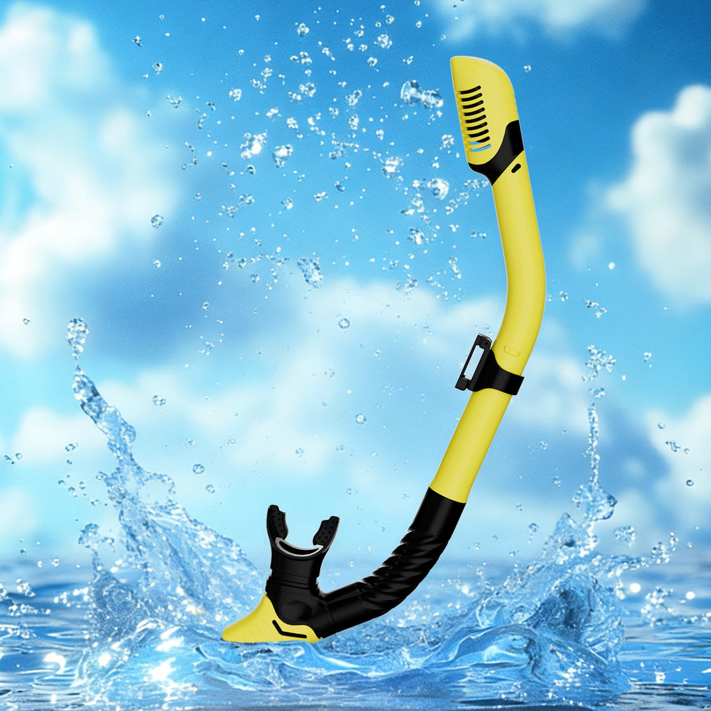 Diving Dry Snorkel for Adult & Youth - Snorkeling Gear with Top Dry Valve, Perfect for Snorkeling, Freediving, Swimming and Scuba Diving