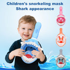 Shark Kids' Snorkeling Mask with the Latest Dry Top System, Foldable 180-Degree Panoramic Snorkeling Mask with Camera Mount, Safe Breathing, Leak-Proof & Anti-Fog