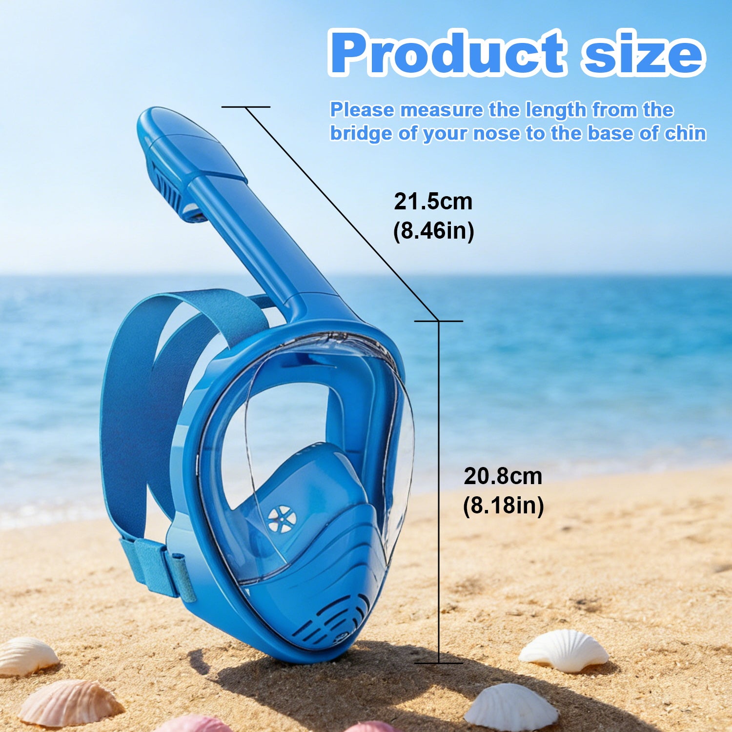 Full-Face Snorkel Mask with the Latest Dry Top System, Foldable 180-Degree Panoramic Snorkeling Mask with Camera Mount, Safe Breathing, Leak-Proof & Anti-Fog