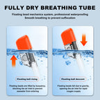 K4 Full-Face Snorkel Mask with the Latest Dry Top System, Foldable 180-Degree Panoramic Snorkeling Mask with Camera Mount, Safe Breathing, Leak-Proof & Anti-Fog