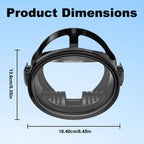 Scuba Diving Mask, Oval Tempered Glass Snorkel Mask with Comfortable Classic Rubber, Snorkeling Gear for Adults, Swimming & Freediving Goggles for Underwater Vision