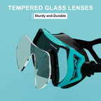Snorkel Set, 180° Wide View Anti-Fog Panoramic View Snorkel Mask and Anti-Leak Dry Snorkel Tube, Snorkeling Gear for Adults