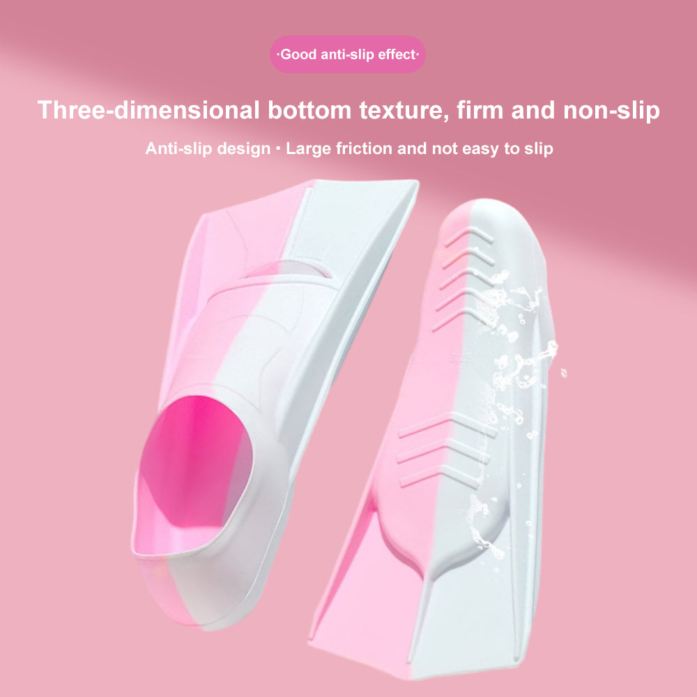 Snorkel Fins, Travel-Size Short Adjustable Swim Fins for Snorkeling and Diving—Suitable for Adults (Men and Women)— Swimming Flippers