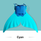 Adjustable Monofin Mermaid Tail Swim Fin for Kids - Lightweight PP Material with Comfortable Foot Pocket Swimming, Diving, Mermaid Training  Included Girls Boys
