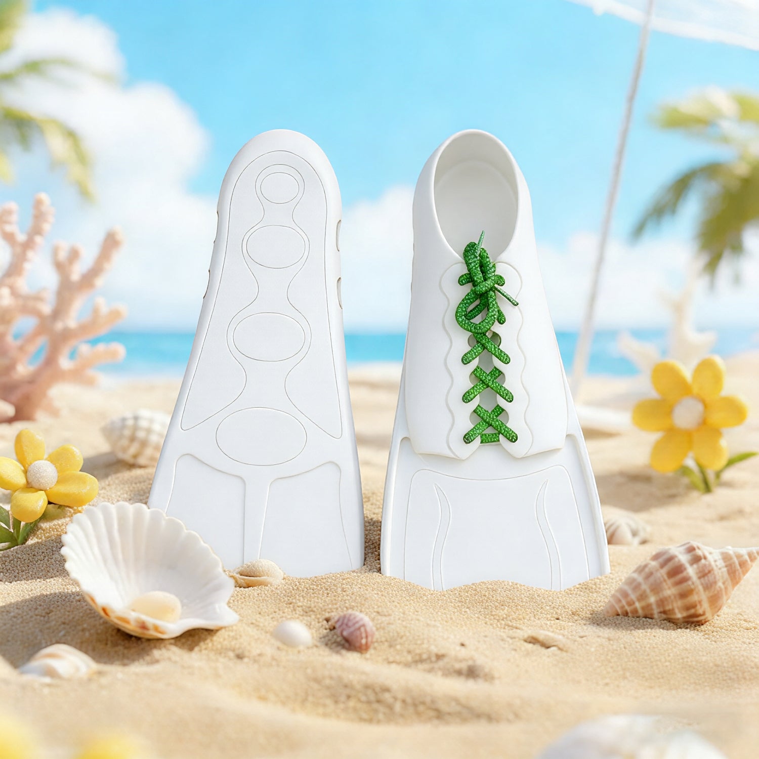 Snorkel Fins, Travel-Size Short Adjustable Swim Fins for Snorkeling and Diving—Suitable for Adults (Men and Women)— Swimming Flippers