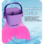 Adjustable Monofin Mermaid Tail Swim Fin for Kids - Lightweight PP Material with Comfortable Foot Pocket Swimming, Diving, Mermaid Training  Included Girls Boys