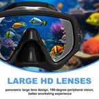 Diving mask Anti-Fog Swimming Snorkel mask Suitable for Adults Scuba Dive Swim Snorkeling Goggles Masks