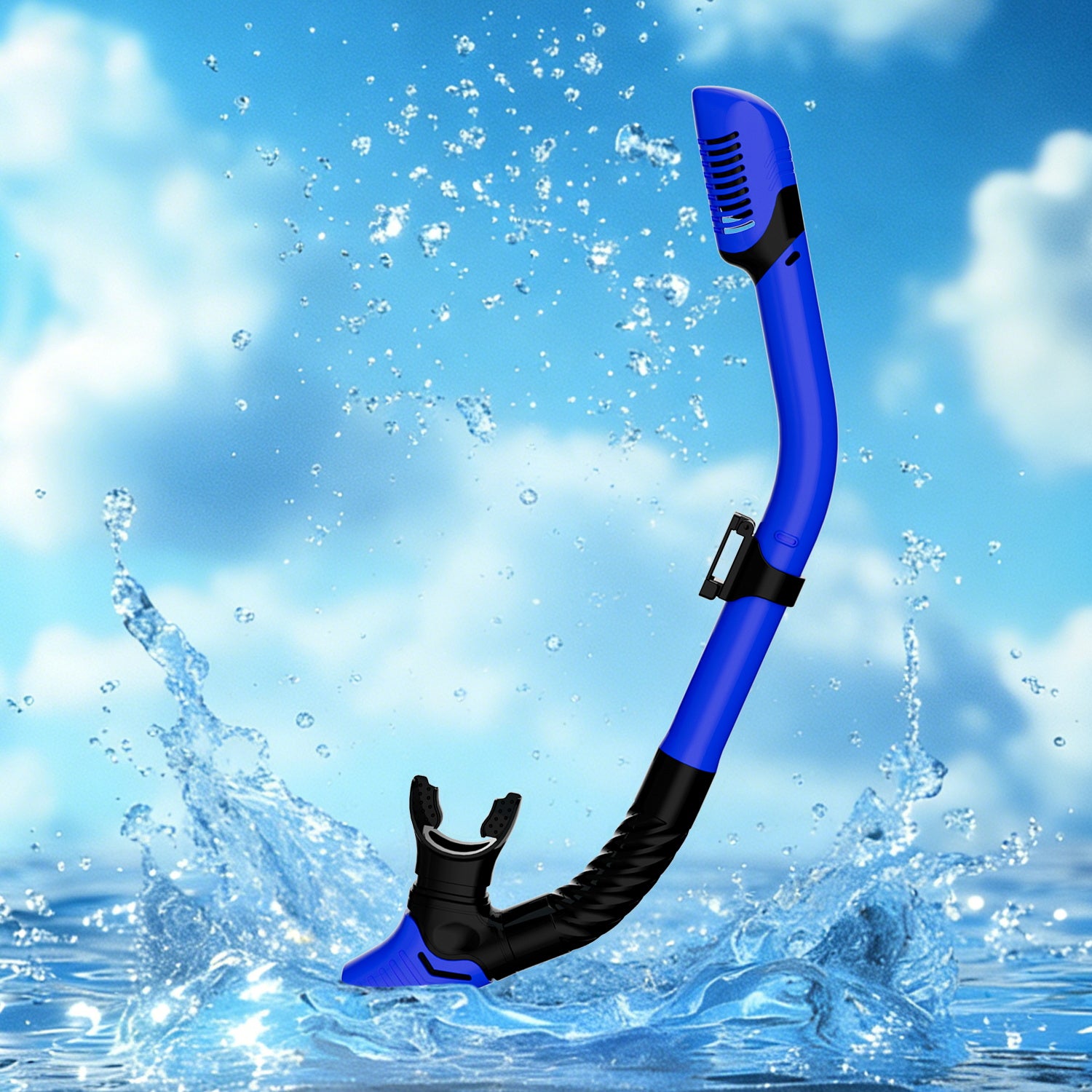 Diving Dry Snorkel for Adult & Youth - Snorkeling Gear with Top Dry Valve, Perfect for Snorkeling, Freediving, Swimming and Scuba Diving