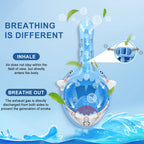 Shark Kids' Snorkeling Mask with the Latest Dry Top System, Foldable 180-Degree Panoramic Snorkeling Mask with Camera Mount, Safe Breathing, Leak-Proof & Anti-Fog