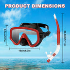 Dry Snorkel Set,Panoramic Wide View Anti-Fog Scuba Diving Mask,Professional Snorkeling Gear for Adults Kids