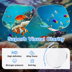 Adult - Snorkel Mask, Two-Window Tempered Glass, PVC Skirt, Quick-Release Buckle, Snorkeling Gear for Ocean Swimming and Casual Snorkeling