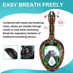 Full-Face Snorkel Mask with the Latest Dry Top System, Foldable 180-Degree Panoramic Snorkeling Mask with Camera Mount, Safe Breathing, Leak-Proof & Anti-Fog