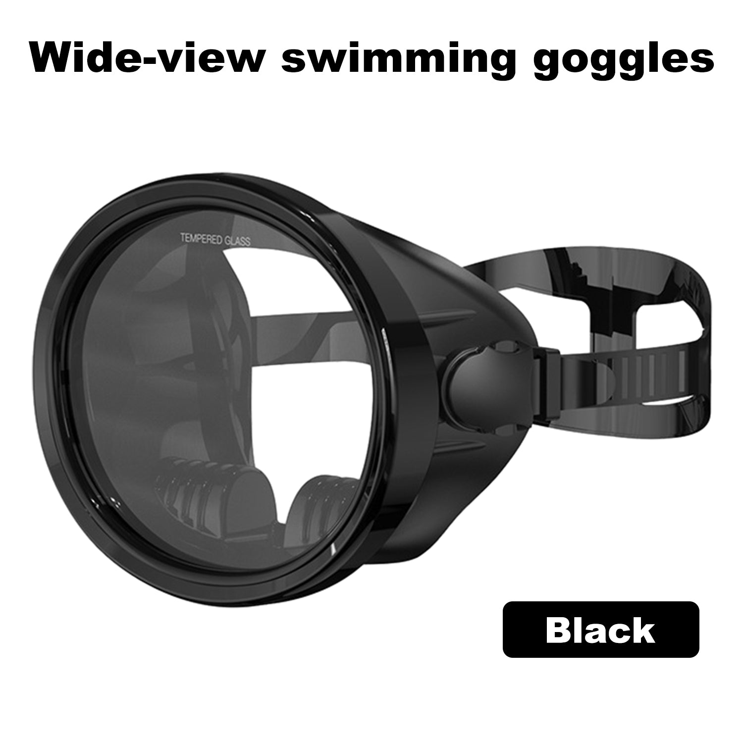 Scuba Diving Mask, Oval Tempered Glass Snorkel Mask with Comfortable Classic Rubber, Snorkeling Gear for Adults, Swimming & Freediving Goggles for Underwater Vision