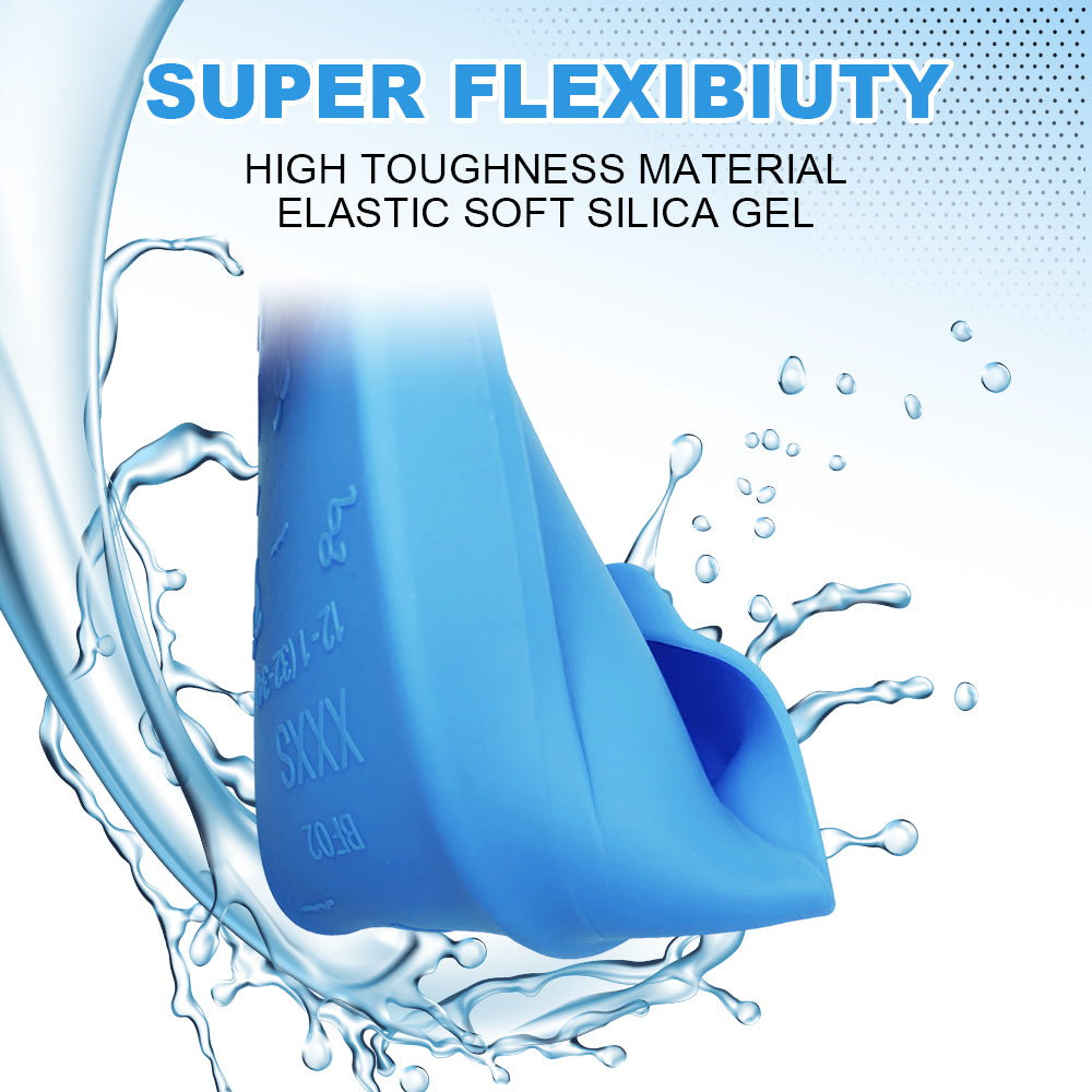 Snorkel Fins, Travel-Size Short Adjustable Swim Fins for Snorkeling and Diving—Suitable for Adults (Men and Women)— Swimming Flippers