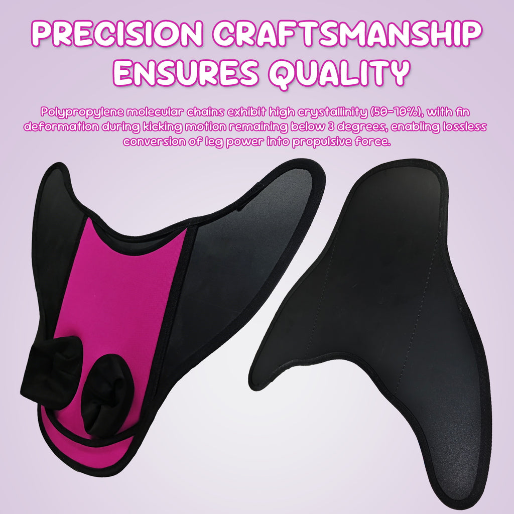 Adjustable Monofin Mermaid Tail Swim Fin for Kids - Lightweight PP Material with Comfortable Foot Pocket Swimming, Diving, Mermaid Training  Included Girls Boys