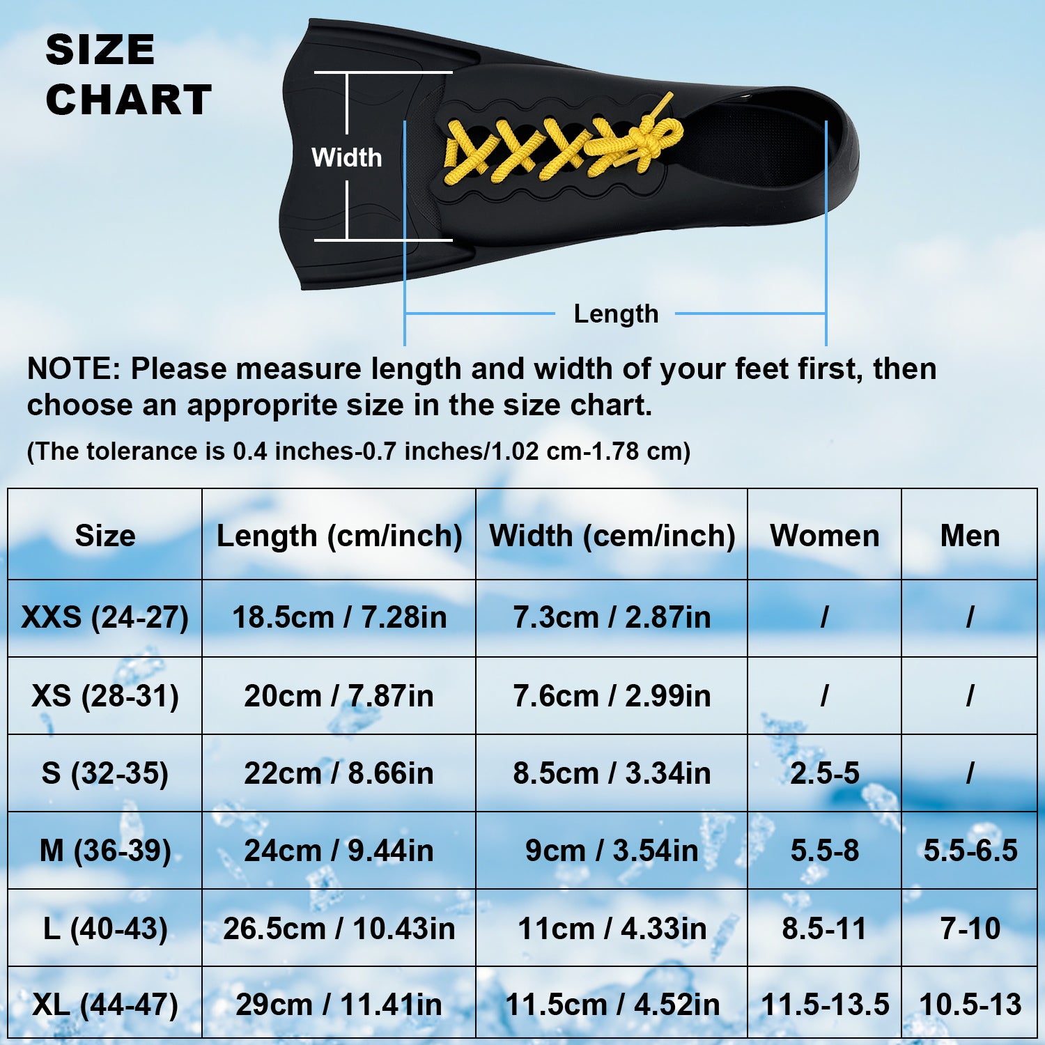 Snorkel Fins, Travel-Size Short Adjustable Swim Fins for Snorkeling and Diving—Suitable for Adults (Men and Women)— Swimming Flippers