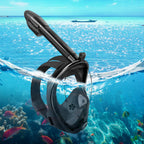 Full-Face Snorkel Mask with the Latest Dry Top System, Foldable 180-Degree Panoramic Snorkeling Mask with Camera Mount, Safe Breathing, Leak-Proof & Anti-Fog