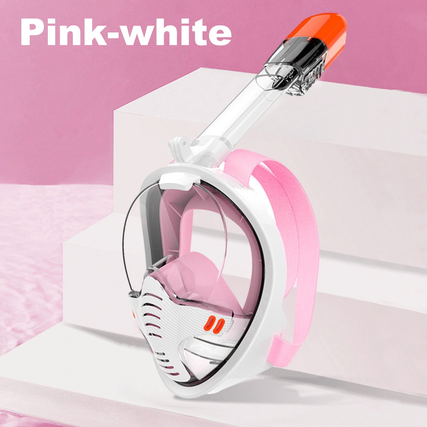 K4 Full-Face Snorkel Mask with the Latest Dry Top System, Foldable 180-Degree Panoramic Snorkeling Mask with Camera Mount, Safe Breathing, Leak-Proof & Anti-Fog