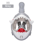 Shark Kids' Snorkeling Mask with the Latest Dry Top System, Foldable 180-Degree Panoramic Snorkeling Mask with Camera Mount, Safe Breathing, Leak-Proof & Anti-Fog