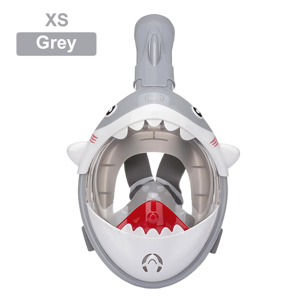 Shark Kids' Snorkeling Mask with the Latest Dry Top System, Foldable 180-Degree Panoramic Snorkeling Mask with Camera Mount, Safe Breathing, Leak-Proof & Anti-Fog