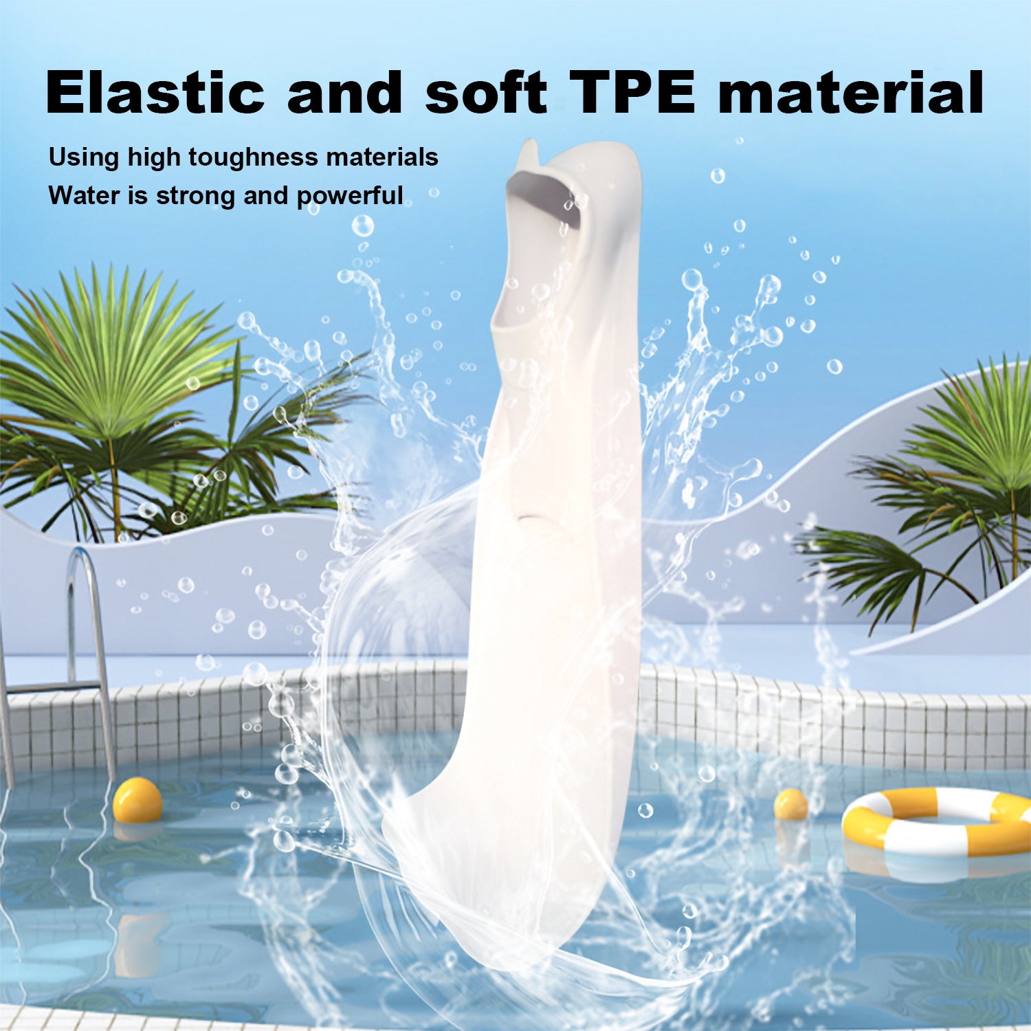 Snorkel Fins with Full Foot Pocket Durable Long Diving Fins Professional Snorkel Gear for Snorkeling Diving Freediving Adults Men Women