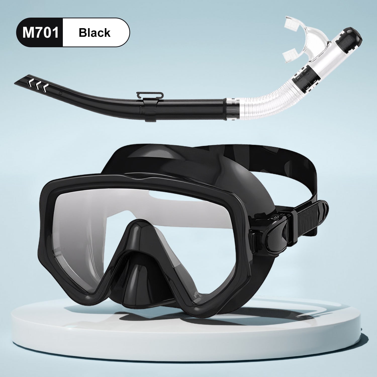 Dry Snorkel Set,Panoramic Wide View Anti-Fog Scuba Diving Mask,Professional Snorkeling Gear for Adults Kids