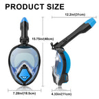 MGY Snorkeling Mask with the Latest Dry Top System, Foldable 180-Degree Panoramic Snorkeling Mask with Camera Mount, Safe Breathing, Leak-Proof & Anti-Fog