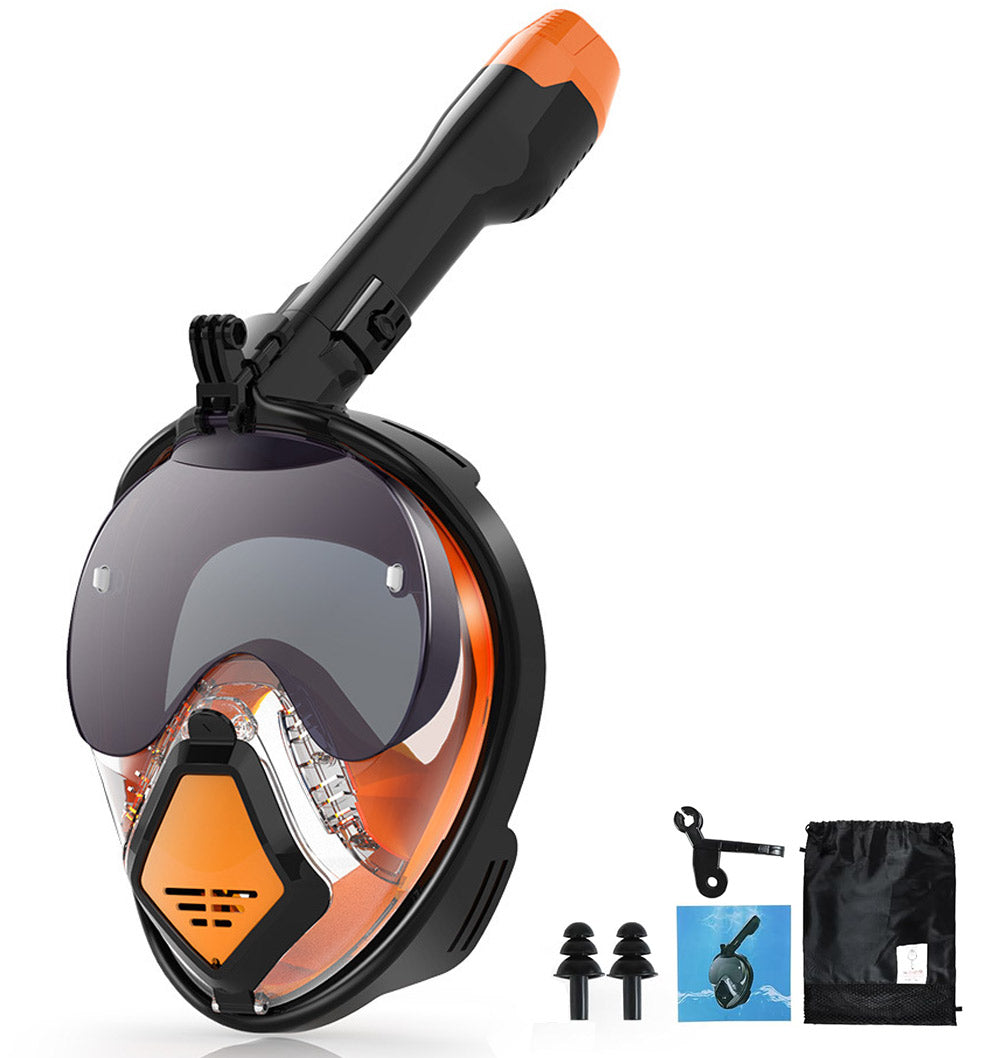 MGY Snorkeling Mask with the Latest Dry Top System, Foldable 180-Degree Panoramic Snorkeling Mask with Camera Mount, Safe Breathing, Leak-Proof & Anti-Fog
