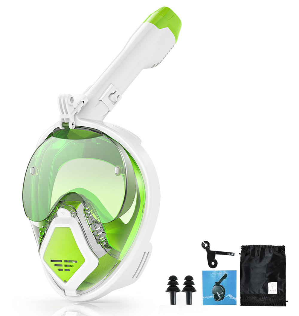 MGY Snorkeling Mask with the Latest Dry Top System, Foldable 180-Degree Panoramic Snorkeling Mask with Camera Mount, Safe Breathing, Leak-Proof & Anti-Fog