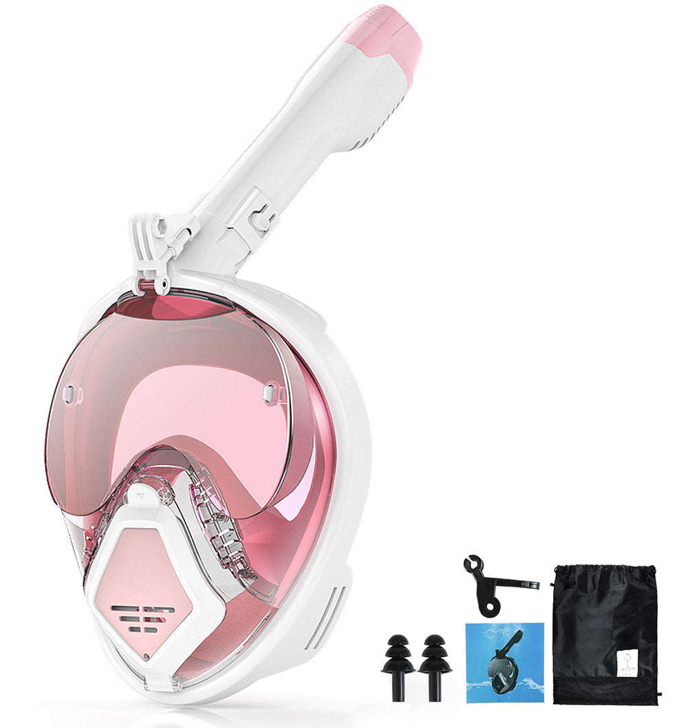 MGY Snorkeling Mask with the Latest Dry Top System, Foldable 180-Degree Panoramic Snorkeling Mask with Camera Mount, Safe Breathing, Leak-Proof & Anti-Fog