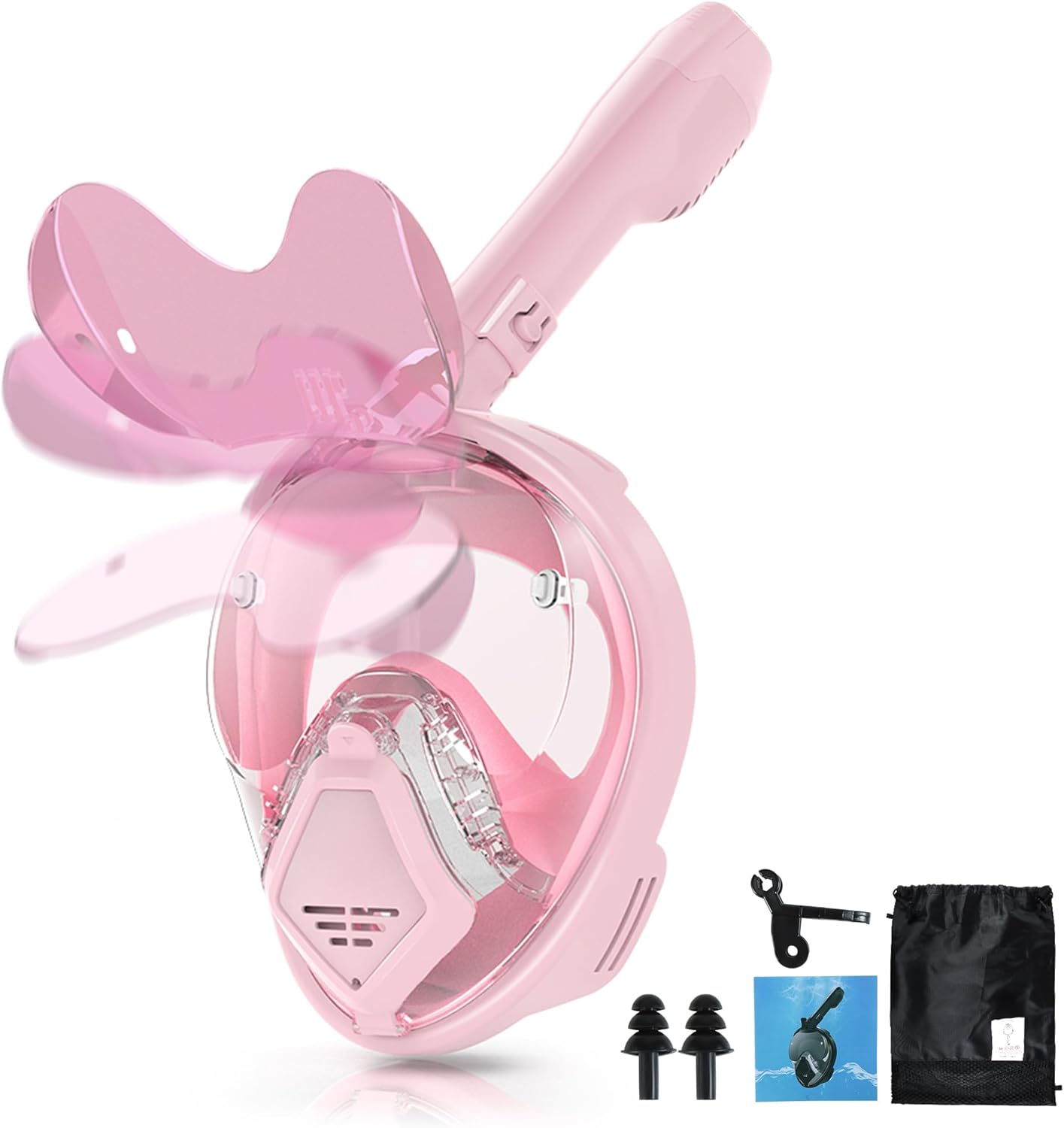 MGY Snorkeling Mask with the Latest Dry Top System, Foldable 180-Degree Panoramic Snorkeling Mask with Camera Mount, Safe Breathing, Leak-Proof & Anti-Fog