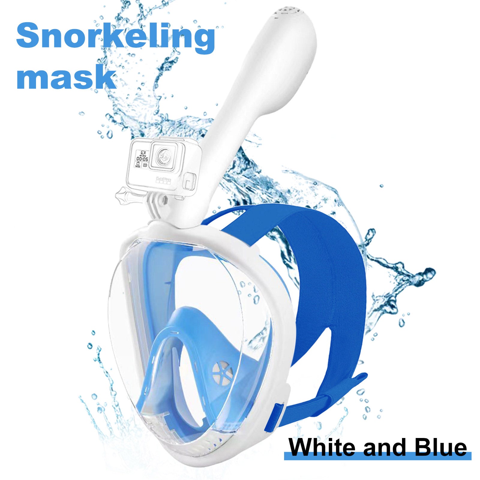 Y3 Snorkeling Mask with the Latest Dry Top System, Foldable 180-Degree Panoramic Snorkeling Mask with Camera Mount, Safe Breathing, Leak-Proof & Anti-Fog