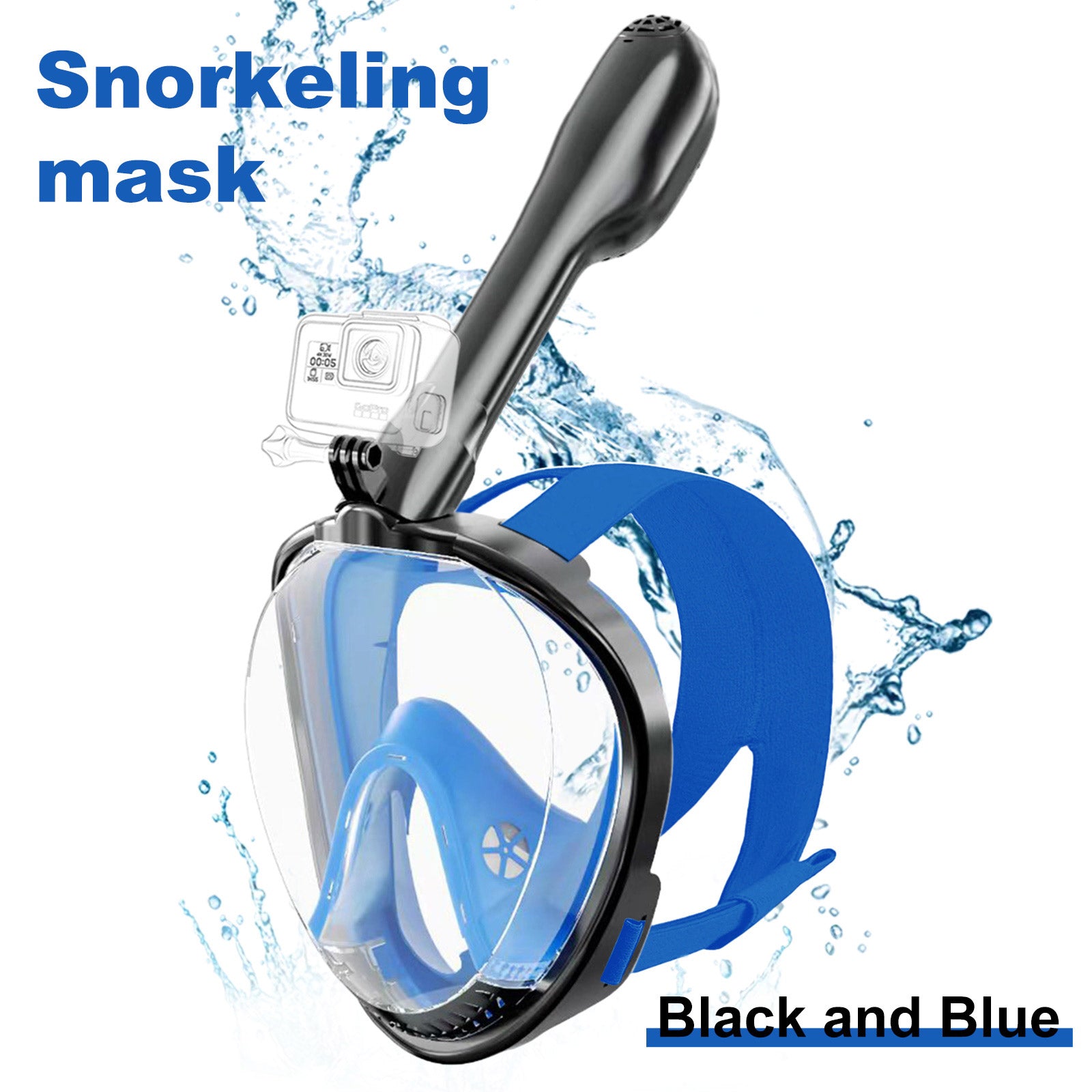 Y3 Snorkeling Mask with the Latest Dry Top System, Foldable 180-Degree Panoramic Snorkeling Mask with Camera Mount, Safe Breathing, Leak-Proof & Anti-Fog