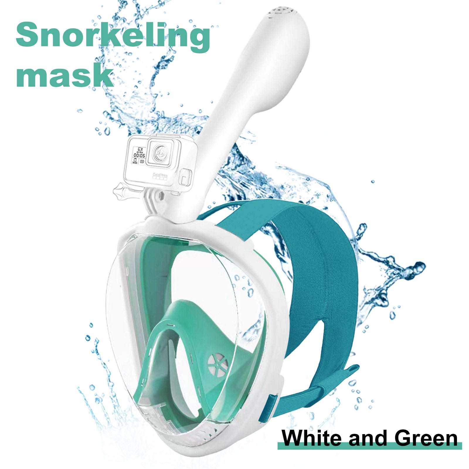Y3 Snorkeling Mask with the Latest Dry Top System, Foldable 180-Degree Panoramic Snorkeling Mask with Camera Mount, Safe Breathing, Leak-Proof & Anti-Fog