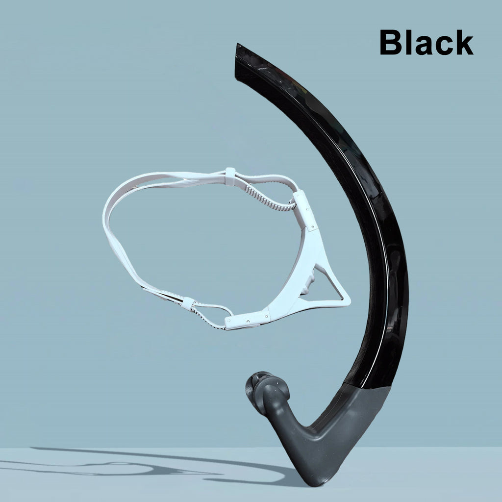 Swim Snorkel for Lap Swimming, Dry Top Front Swimmer Gear for Adult Youth, Training Equipment in Pool and Open Water with Comfy Easy to Adjust Head Pads Food-Grade Silicone Mouthpiece