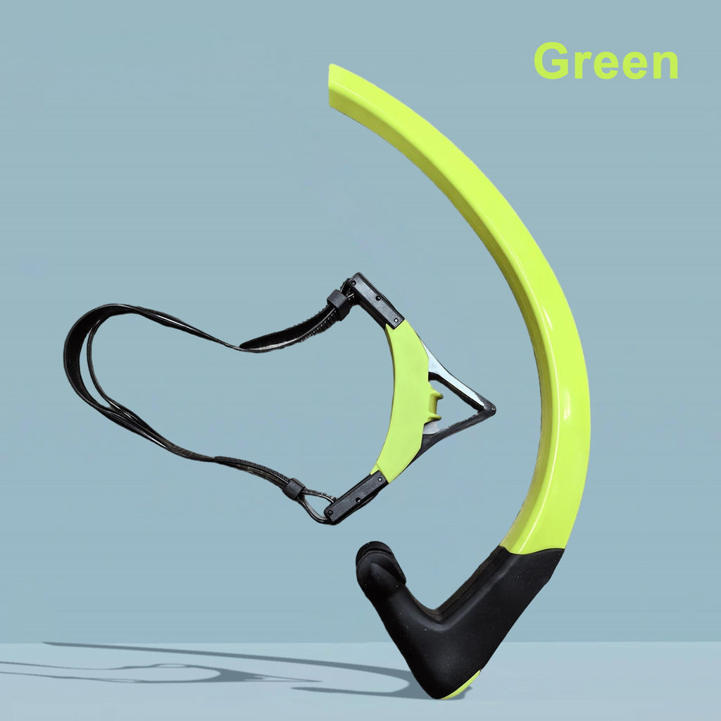 Swim Snorkel for Lap Swimming, Dry Top Front Swimmer Gear for Adult Youth, Training Equipment in Pool and Open Water with Comfy Easy to Adjust Head Pads Food-Grade Silicone Mouthpiece