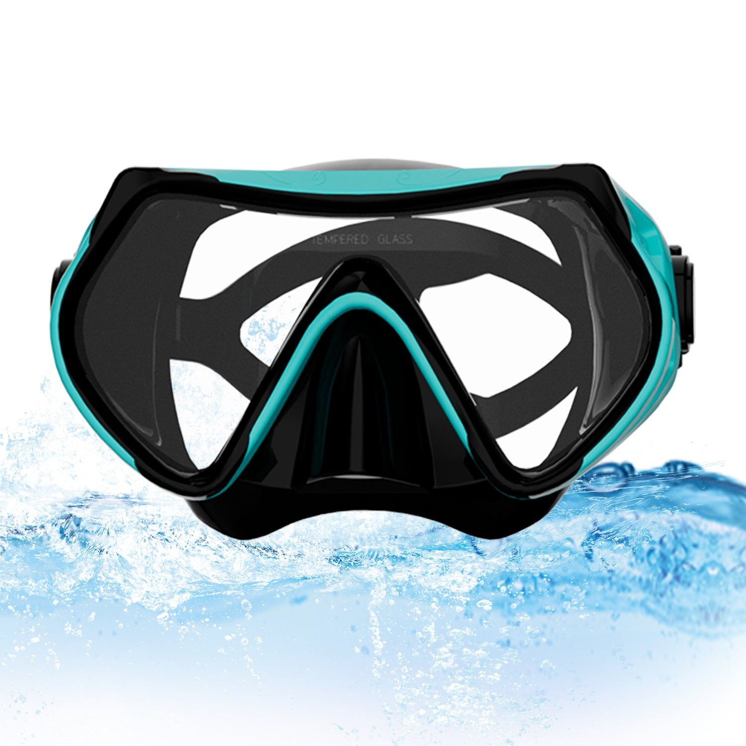 Frameless Snorkeling Mask - Tempered Glass Lens - Low-Volume for Easy Clearing - Fold-Flat & Adjustable Straps