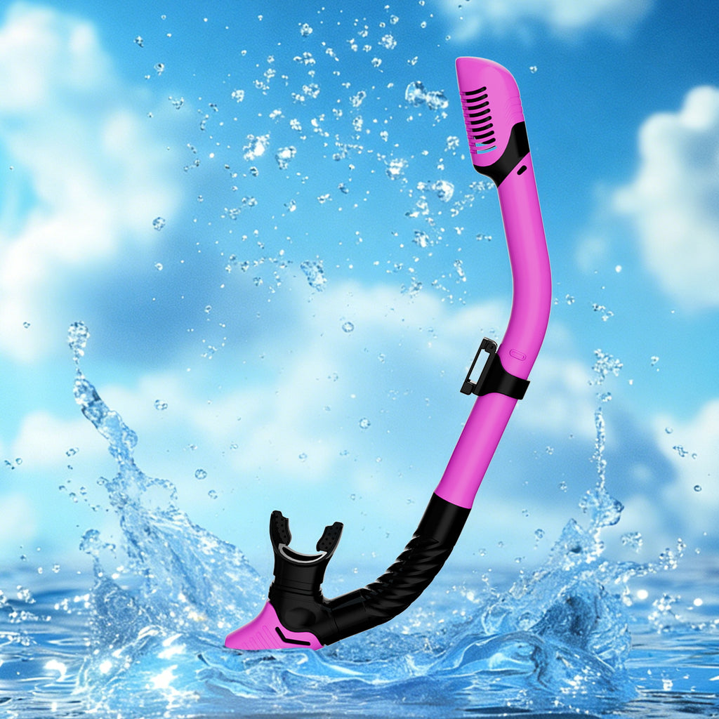 Diving Dry Snorkel for Adult & Youth - Snorkeling Gear with Top Dry Valve, Perfect for Snorkeling, Freediving, Swimming and Scuba Diving