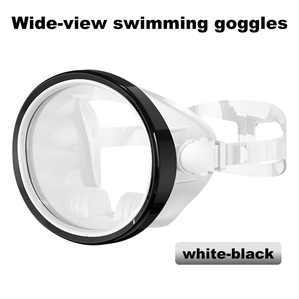 Scuba Diving Mask, Oval Tempered Glass Snorkel Mask with Comfortable Classic Rubber, Snorkeling Gear for Adults, Swimming & Freediving Goggles for Underwater Vision