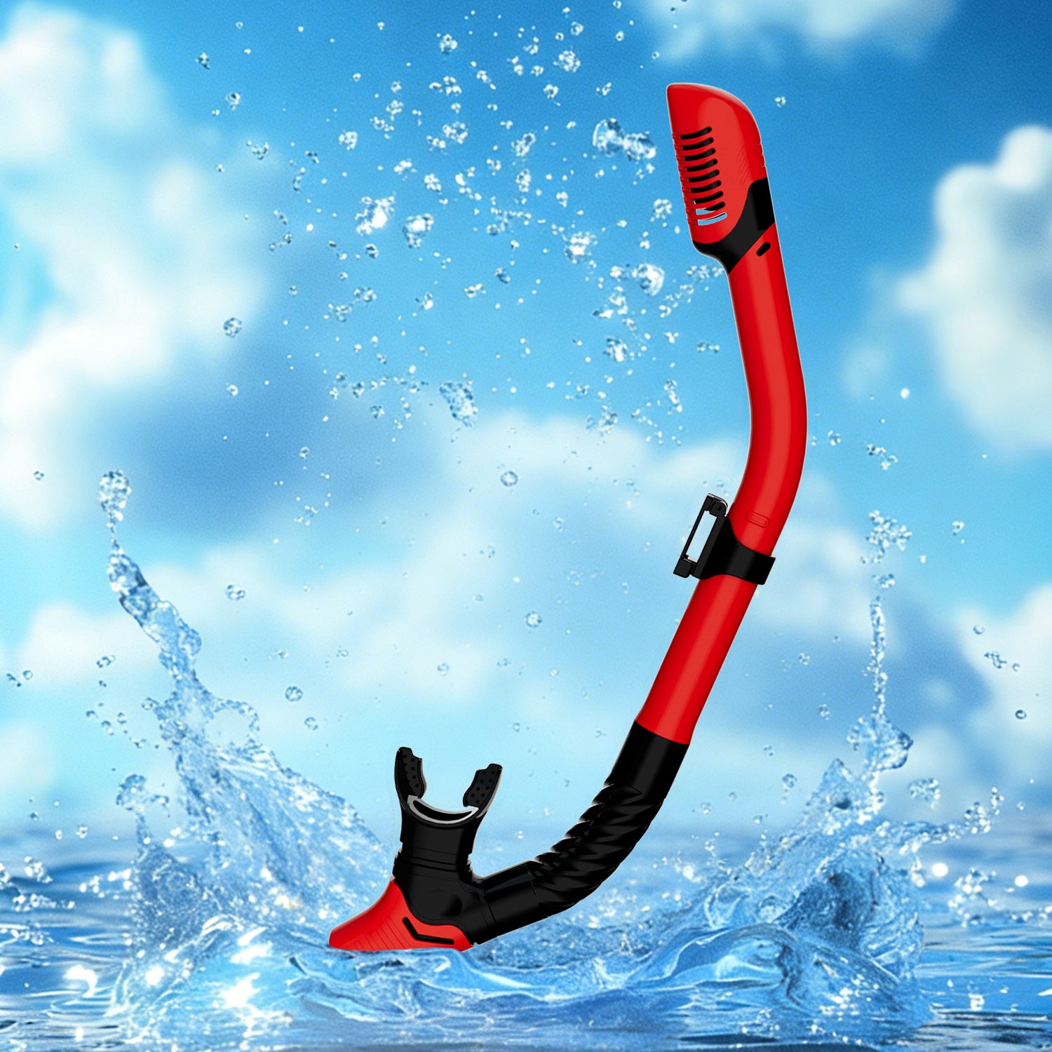 Diving Dry Snorkel for Adult & Youth - Snorkeling Gear with Top Dry Valve, Perfect for Snorkeling, Freediving, Swimming and Scuba Diving