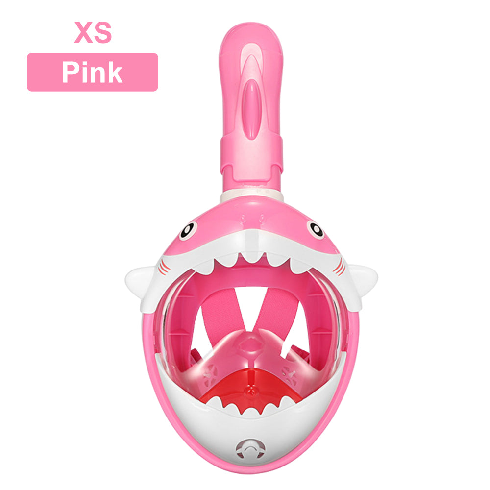 Shark Kids' Snorkeling Mask with the Latest Dry Top System, Foldable 180-Degree Panoramic Snorkeling Mask with Camera Mount, Safe Breathing, Leak-Proof & Anti-Fog